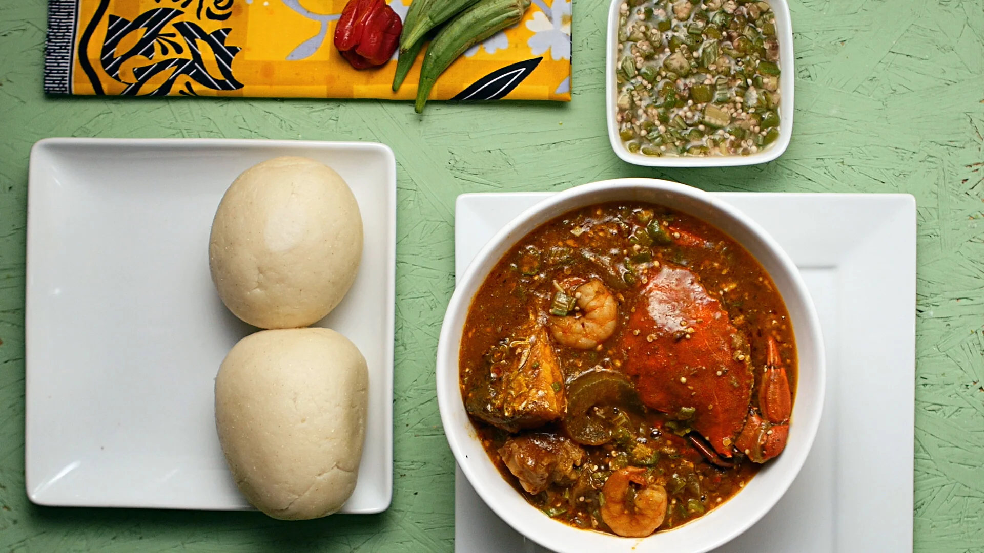 Banku with Okro Stew